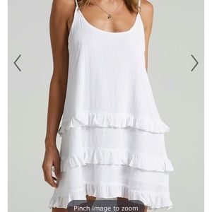 Showpo Long Reflections Dress in White